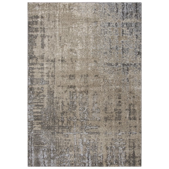 Gatney Rugs Dulce Area Rug VCA107 Beige Faded Distorted 5' 3" x 7' 6" Rectangle