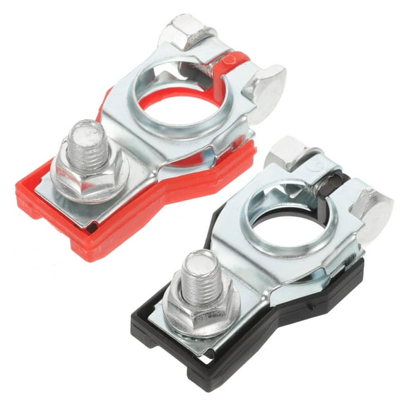 IBASETOY 2Pcs Battery Cable Terminal Clamps Assorted Color Zinc Plated Easy Install Auto Connector