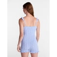 thumbnail image 3 of No Boundaries Ruffle Neck Sleep Romper, Women's XS-XXL, 3 of 5