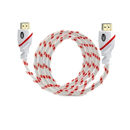HDMI Cable 6 FT – 2.0 HDMI Cable 4K Ultra-High Speed ( 6 FEET 2 Meter ) Supports Ethernet Audio Return ( ARC ) 2160p 4K Ultra HD / 18Gbps – 6ft Braided Nylon Cord / Gold Tip Connector HDMI Cable 6 FT – 2.0 HDMI Cable 4K Ultra-High Speed ( 6 FEET 2 Meter ) Supports Ethernet Audio Return ( ARC ) 2160p 4K Ultra HD / 18Gbps – 6ft Braided Nylon Cord / Gold Tip Connector