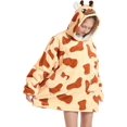 thumbnail image 6 of Wehilion 6-12YR Oversized Sweatshirt Hooded Blanket Sherpa Hoodie for Girls Boy Wearable Blanket Hoodie for Kids, 6 of 6
