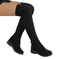 thumbnail image 2 of YOUYEDIAN Knee High Boots for Women Stretch Breathable Sock Booties Comfy Fashion Wedge Heel Shoes, 2 of 5