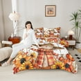 thumbnail image 4 of jejeloiu Cartoon Scarecrow Bedding Comforter Set,Hello Fall Twin Comforter Sets,Rustic Sunflower Maples Bedding Set For Girls Boys,Luxury Bedroom Decor Reversible,2pcs, 4 of 8