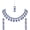 Blue, variant on Indian Women's Silver Plated Jewelry Choker Set, Rhinestone Crystal Drop Prom Party Accessories Wedding Bride Earrings Necklace Set