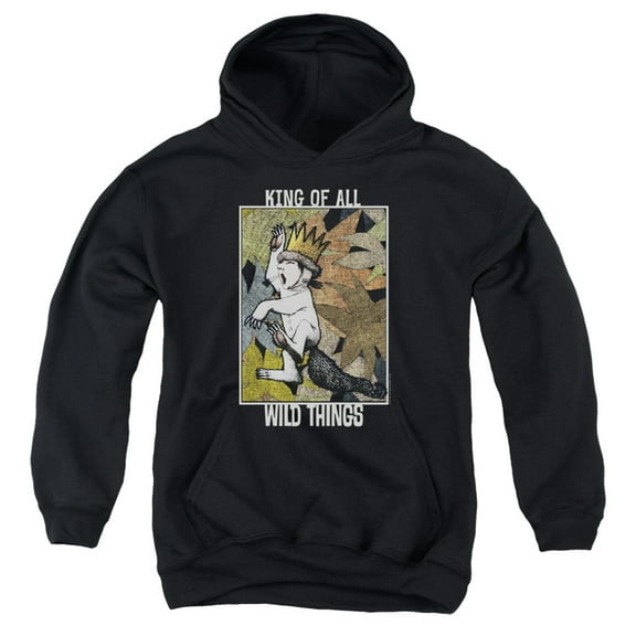 Where The Wild Things Are - King Of All Wild Things - Youth Hooded Sweatshirt - Small