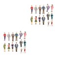 thumbnail image 1 of Injueey 14pcs Plastic 1:25 Painted Model Train G People Gauge Tiny Figures Figurines Tipo 1 2piezas, 1 of 1