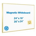 thumbnail image 4 of Magnetic White Board - 24" x 18" Portable Gold Aluminum Framed Whiteboard, Magnetic Dry Erase Board with 6 Magnets, 4 Markers & 1 Eraser, to Do List Notepad for Office, Home, 4 of 9