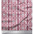 thumbnail image 1 of Soimoi Polyester Crepe Fabric Damask Ethnic Printed Fabric 1 Yard 42 Inch Wide, 1 of 3