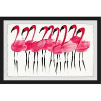Fuschia Flamingo Framed Painting Print