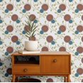 thumbnail image 2 of S4Sassy Blooming Dahlia Wallpaper - White Wall Covering, 25" x 360" Self-Adhesive Textured Vinyl Walls Paper, Wallwrap, DIY Wall Covering For Boho aesthetic wall decor, Living Room, Living Spaces, 2 of 9