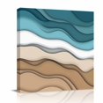 thumbnail image 2 of Canvas Wall Art Turquoise Brown Ombre Canvas Art Print Turquoise Gradient Pictures Wall Decor for Living Room Bedroom Artwork Decorations Stretched Framed Ready to Hang 10"x10", 2 of 9