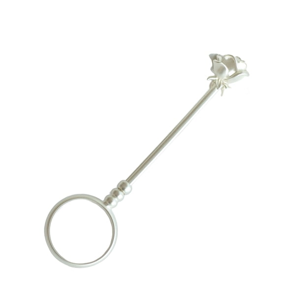 Cateissary Accesorios de Clip de anillo para hombre, anillos de dedo, suministros de joyería ajustables, coleccionables elegantes, soporte de mano de Metal encendedores plata mate N0.16/S Cateissary HA061669-05