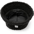 thumbnail image 4 of Sombrero de cubo de piel de invierno para mujeres y hombres, sombreros de cubo cálidos y esponjosos (negro), 4 of 5