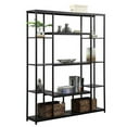thumbnail image 2 of Harper & Bright Designs 5 Tier Bookcase Tall Bookshelf for Bedroom, Modern Rustic Storage Shelf with Metal Frame, Freestanding Display Accent for Living Room, Black, 2 of 9
