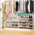 White 4-Tier Long Shoe Rack, Bamboo Wood, 33-Inch - Walmart.com