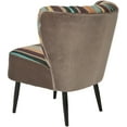 thumbnail image 3 of SAFAVIEH Morgan Transitional Glam Upholstered Accent Chair, Multi Striped, 3 of 6