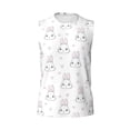 thumbnail image 6 of Lsque Heart Rabbit Print Men's Cotton Blend Sleeveless Muscle Shirts (S-3XL)- Moisture Wicking, Odor Protection, UPF 30+,Medium, 6 of 8