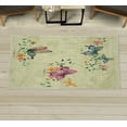 thumbnail image 1 of Butterfly Decorative Rug, Springtime Flying Moths on Vintage Style Background Wings Transformation, Quality Carpet for Bedroom Dorm and Living Room, 6 Sizes, Fern Green, by Ambesonne, 1 of 1