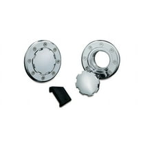 Kuryakyn Non-Vented Flush Mount Gas Cap, Chrome