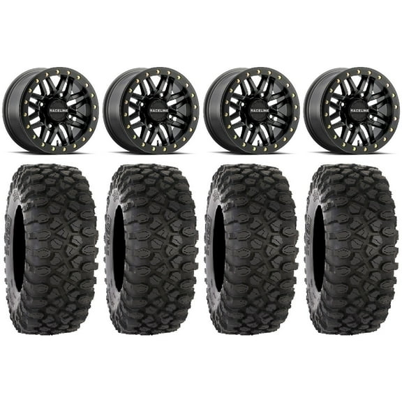 Raceline Ryno Bdlk 15" Bk Wheels 33" XC450 Tires Polaris RZR XP 1000 / PRO XP / Ranger XP 900/1000