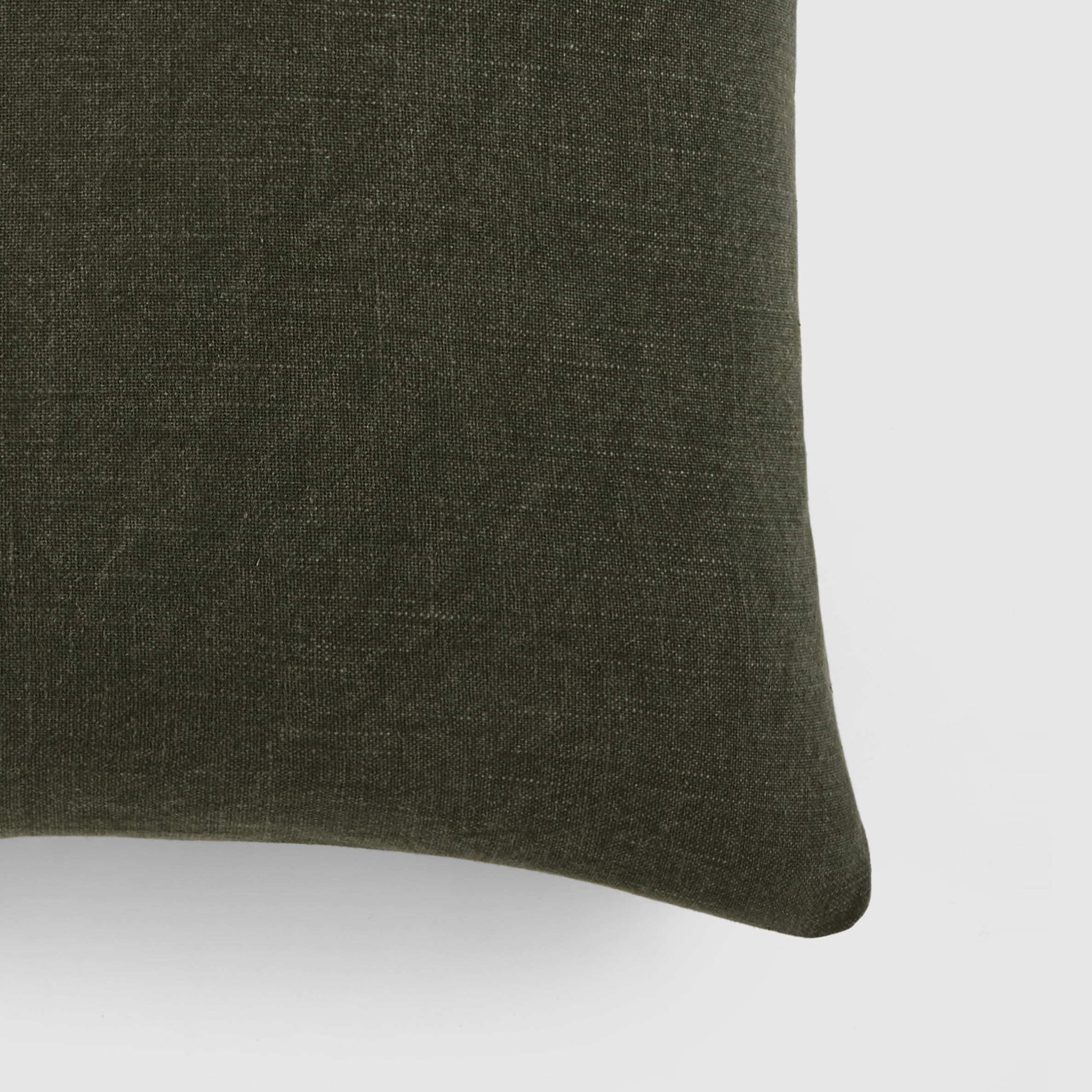 Noble Linens 2-Pack Cotton Slub Decor Throw Pillows Solids Olive & Natural