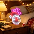 thumbnail image 4 of Byndra Christmas Neon Santa Light, Christmas Decoration Indoor, LED Hanging Sign Light for Window Wall Room and Holiday Party Decor, 4 of 6