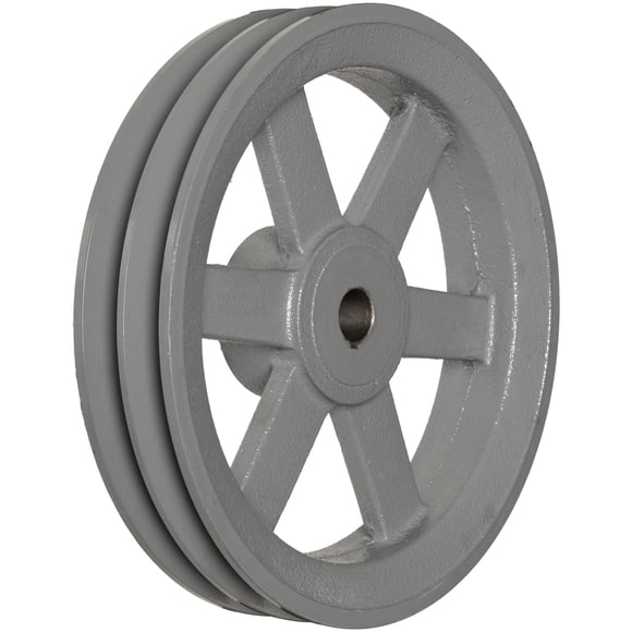 TB Woods 2BK3078 FHP Bored-to-size V-Belt Sheave, B Belt Section, 2 Grooves, 7/8" Bore, Cast Iron, 3.15" OD, 7940 max rpm