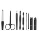 thumbnail image 2 of Negro y rojo, kit de manicura y pedicura - Cortaúñas profesional Cortador de cutículas de acero inoxidable - Kit de manicura y pedicura Juego de 9 piezas con caja exquisita, 2 of 5