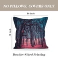 thumbnail image 4 of LALILO Throw Pillow Covers Mystical Forest Trees Fog Red Leaves Cushion Cover 18" x 18", 2 Pack, 4 of 6