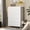 White, variant on MCQ 4-Drawer Fabric Storage Nightstand – Multi-Functional End Table for Bedroom, Closet, or Dorm Use, Gray