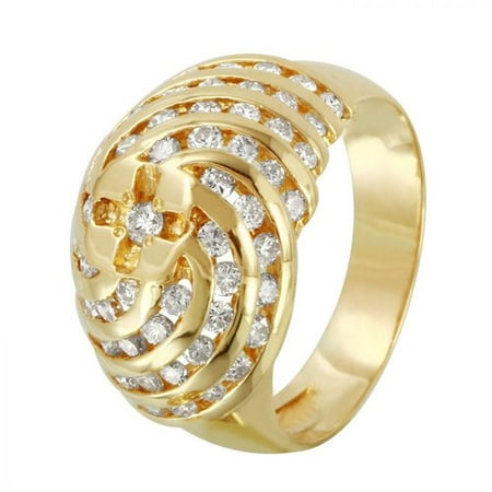 Foreli 1.08CTW Diamond 14K Yellow Gold Ring