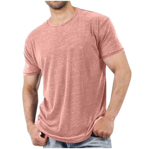 Enjoytime Shirts for Men Crew Neck Short Sleeve T-Shirt Summer Casual Lightweight Workout Basic Tee Tops