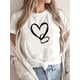 thumbnail image 1 of Valentine'S Day Heart Print Casual T-Shirt, Knit Fabric with Slight Stretch, Crew Neck Short Sleeve Top for All Seasons Tee For Adult, Men, Women, Teen, Teenager, Adolescent, Youth, 1 of 5