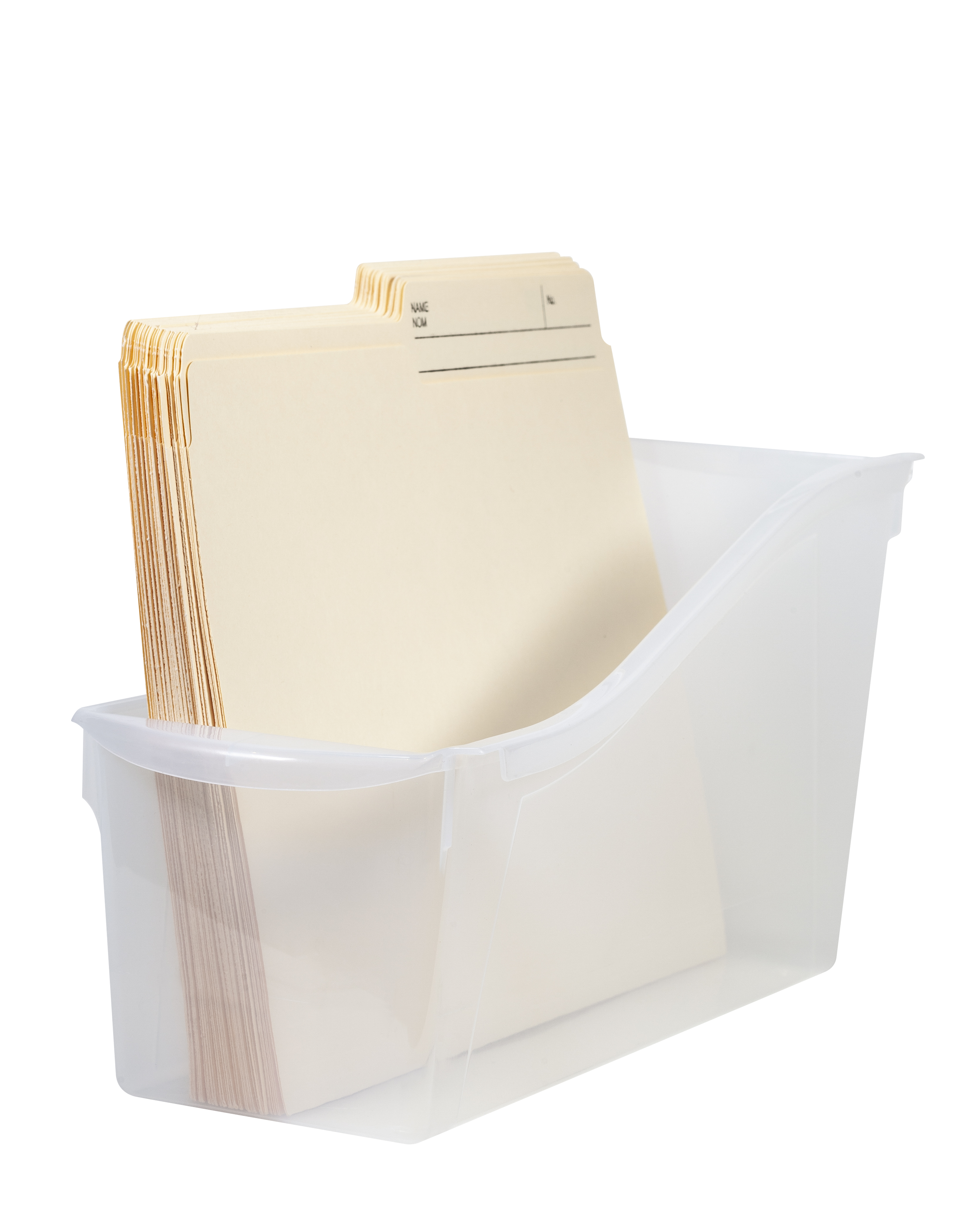 Pen+Gear Plastic Desktop Book Organizer Bin, Clear Tint, 6-Pack