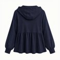 thumbnail image 4 of Cmfcve Peplum Hooded Sweatshirt for Women Casual Half Zip Hoodies Fall Winter Long Sleeve Tops, 4 of 6