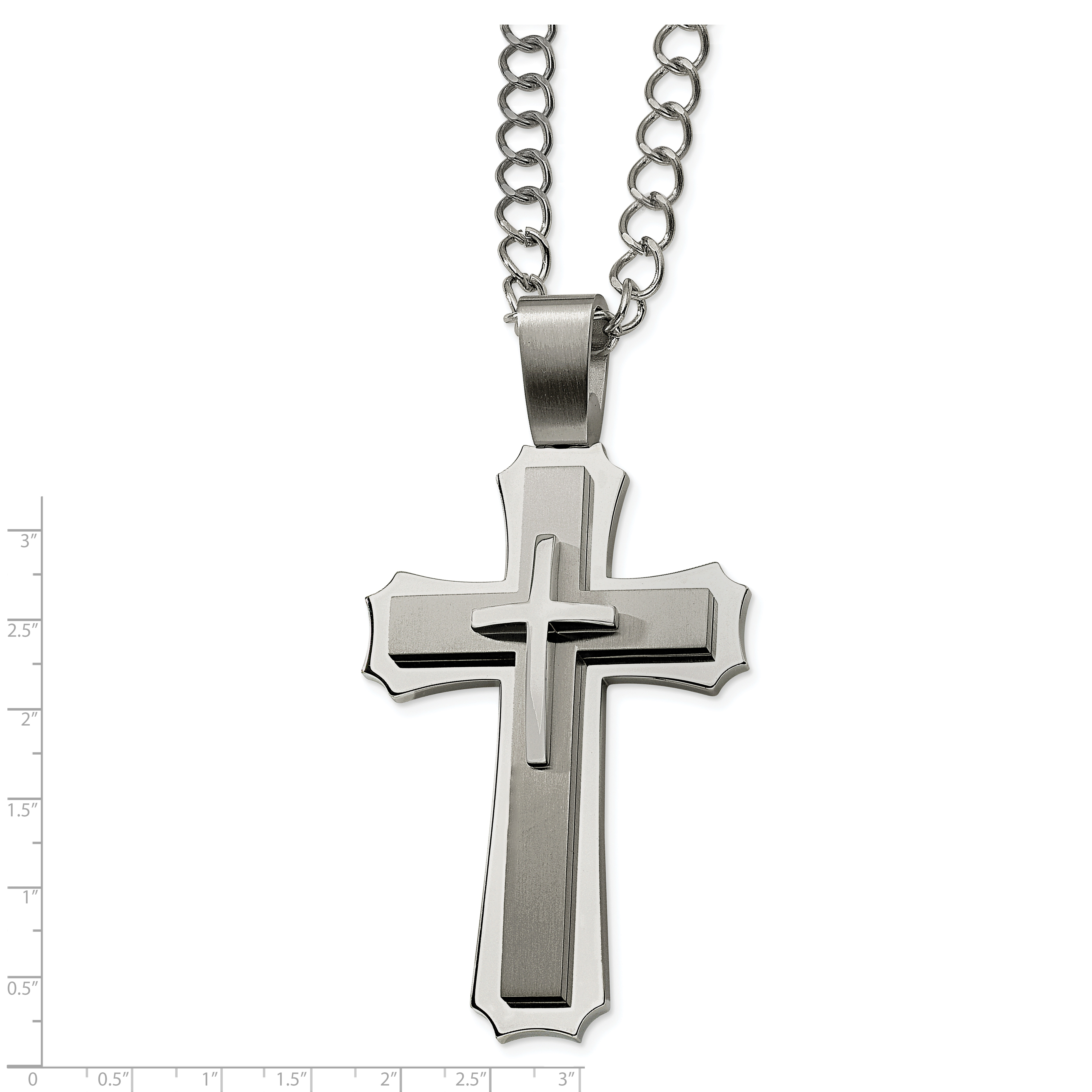Stainless Steel Cross Pendant Necklace 24in Walmart Canada