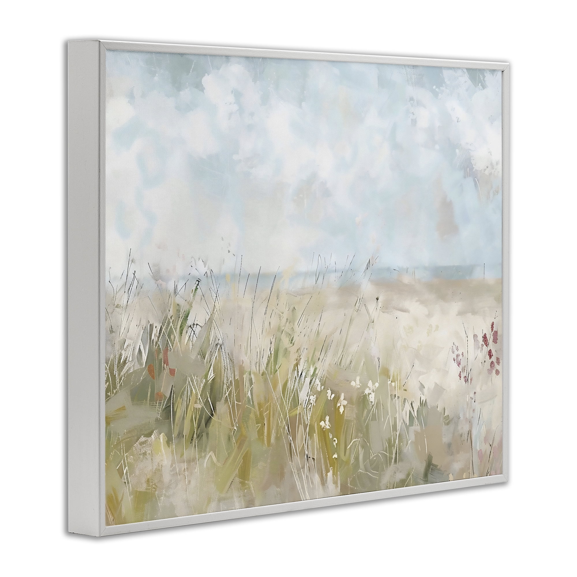 Stupell Industries Flowers By The Ocean White Framed Giclee Art, design by Creative Studio