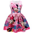 thumbnail image 5 of Vestido de princesa de Minnie Mouse para niños y niñas, ropa sin mangas, con lazo rosa, para fiesta de cumpleaños y Navidad, 2024, 5 of 5