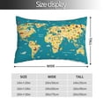 thumbnail image 2 of Balery World Map With Landmarks Funda de Cojín Estampada, Regalos para Mujeres, Regalos de Amor para Ella, Regalos para Novia o Esposa, Funda de Almohada-16"x24", 2 of 6