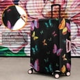 thumbnail image 4 of Black Pink Blue Butterfly Pattern Luggage Cover Fashion Suitcase Cover Baggage Covers Fit 25-28 Inch Luggage (Go Travel), 4 of 5