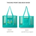 thumbnail image 7 of Large Mesh Beach Bags With Pockets & Zipper, Lightweight Beach Tote for Poolside, Trip/swim, 7 of 7