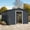 Gray, variant on TROPOW 10' x 10' Outdoor Storage Shed, Large Metal Garden Shed with Lockable Door Design, Steel Utility Tool Shed Storage House for Garden, Patio, Backyard, Outside Use,Gray