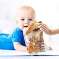 thumbnail image 4 of Coolnut 3 PCS Autumn Mushroom House Baby Muslin Washcloths, Watercolor Fall Leaves Face Towel Burp Cloths Ultra Soft Absorbent Cotton Bath Wipes Towels for Newborn Boys Girls, 4 of 6