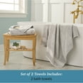 thumbnail image 5 of WelHome 100% Cotton 2 Piece Ultra SOFT TWIST Solid Bath Towels Set, 600 GSM, 30in x 54in, Highly Absorbent, Bathroom Towels For Everyday Use, Light Gray, 5 of 10