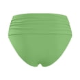thumbnail image 5 of MIASHUI High Waist Women's Solid Color Bikini Bottoms Swim Briefs High Cut Full Coverage Bathing Suit Bottom For Beach Yoga Green,XXL, 5 of 5