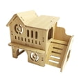 thumbnail image 3 of Pequeño castillo para mascotas, cabaña de madera para animales pequeños, juguetes para jugar, casa de madera para hámster. Estilo B, 3 of 9