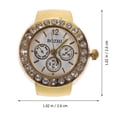thumbnail image 2 of Golden Elastic Band Watch Ring for Decoration Quartz Movement Casual Event Present, 2 of 8