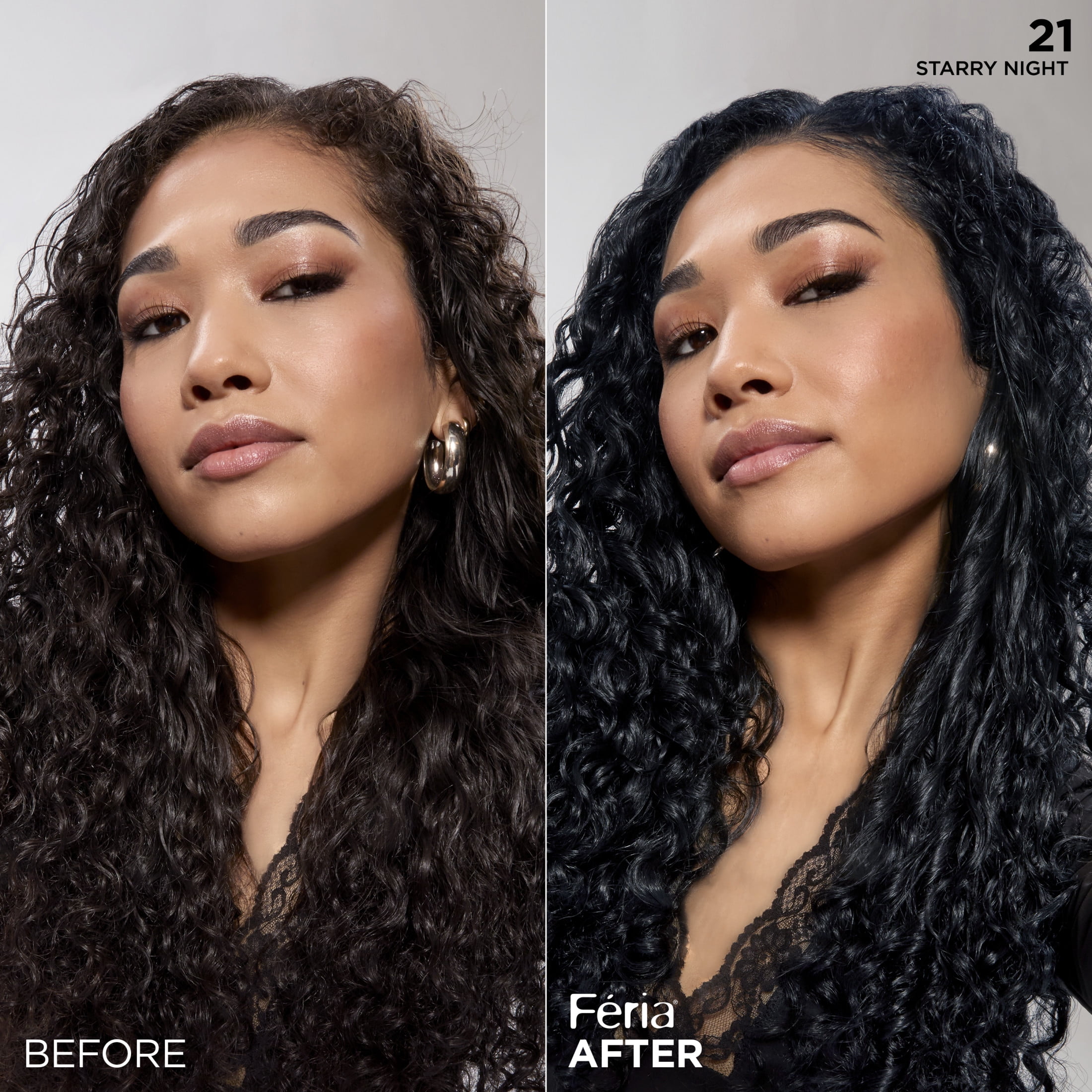 L'Oreal Paris Feria Permanent Hair Color, 21 Starry Night Bright Black