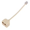 thumbnail image 3 of 6x Rj11 6p4c 2 Way Outlet Telephone Jack Line Splitter Adapter Beige, 3 of 5