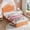 orange color, variant on TEQIN Twin Size Bed Frame Storage Drawers & LED Lights, Romantic Upholstered Platform Bed, Velvet Crystal Button Princess Bed, Noise-Free Slats, No Box Spring Needed